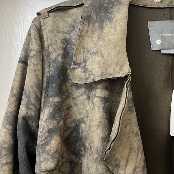 Anthropologie coat brand new with tags! Brownish and blueish tie-dye - Picture 2 of 11
